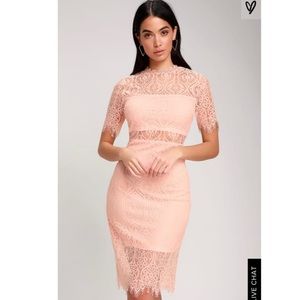 Brand new LuLus Size 8 Lace Dress. Never worn.